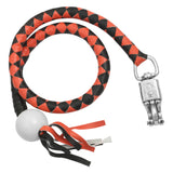 GBW209B Leather Biker Whip-Orange/Black W / White Pool Ball Daniel Smart Manufacturing