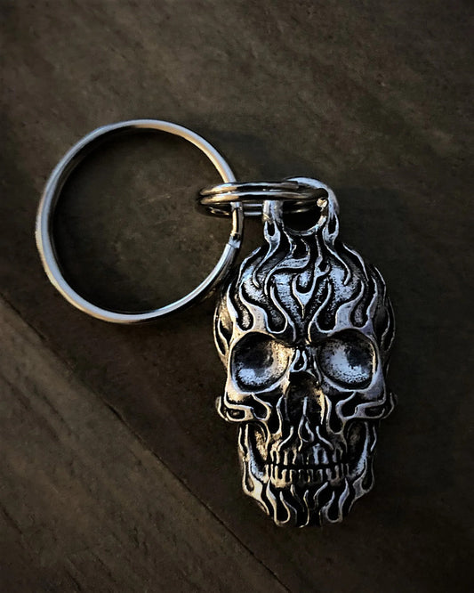 BBK-03 Flame Skull Keychain Daniel Smart Manufacturing