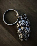 BBK-03 Flame Skull Keychain Daniel Smart Manufacturing