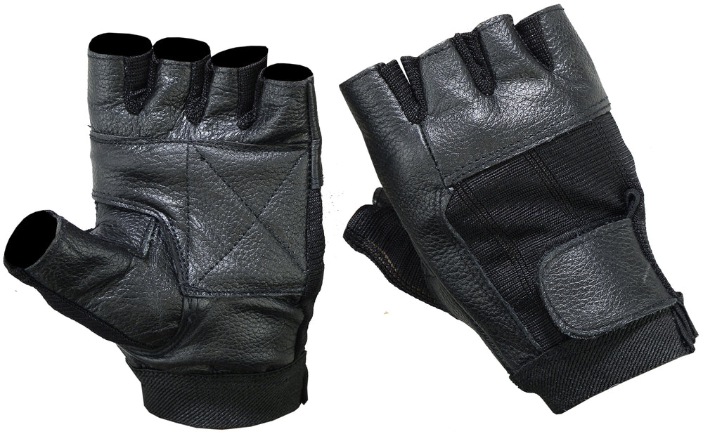 DS12 Leather / Mesh Fingerless Glove Daniel Smart Manufacturing