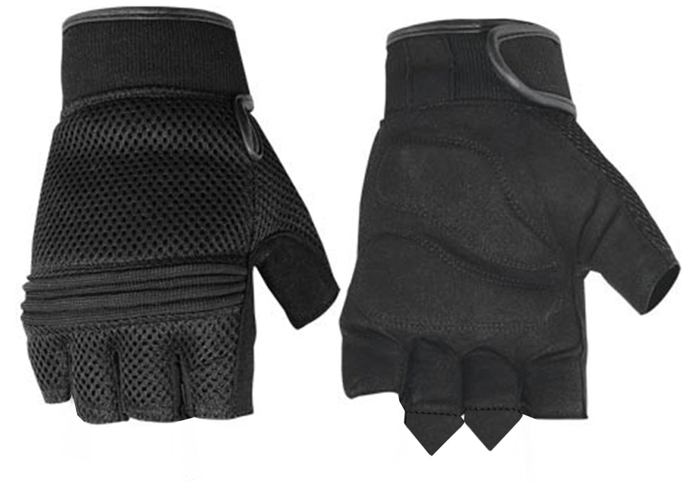 DS10 Synthetic Leather/ Mesh Fingerless Glove Daniel Smart Manufacturing