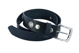 BLT2012 Classic Black Leather Belt with Buffalo Nickel Daniel Smart Manufacturing