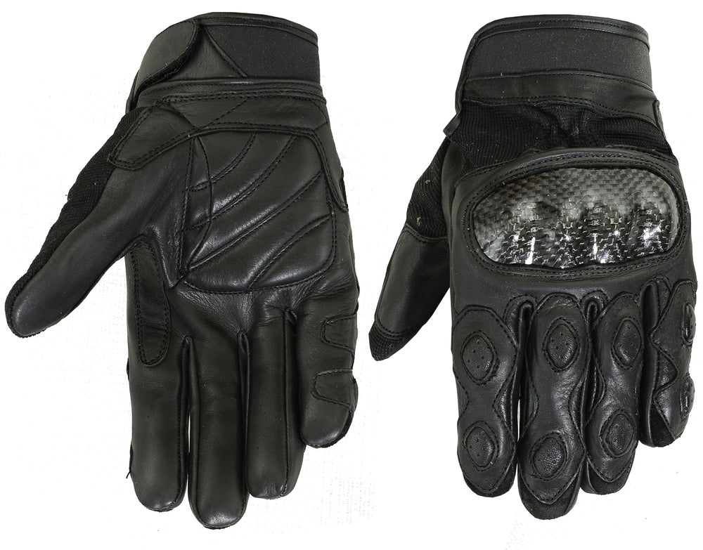 DS55BK Leather/ Textile Sporty Glove Daniel Smart Manufacturing