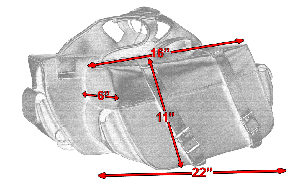 DS321 Two Strap Saddle Bag Daniel Smart Manufacturing