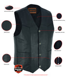 DS115 Men's Single Back Panel Concealed Carry Vest Daniel Smart Manufacturing