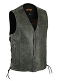 DS105V Men's Gray Single Back Panel Concealed Carry Vest Daniel Smart Manufacturing