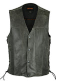 DS105V Men's Gray Single Back Panel Concealed Carry Vest Daniel Smart Manufacturing