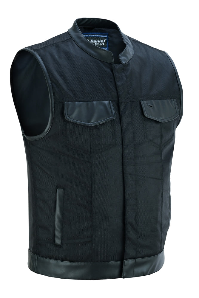 DS689 Concealed Snap Closure, Textile Material, Scoop Collar & Hidden Daniel Smart Manufacturing