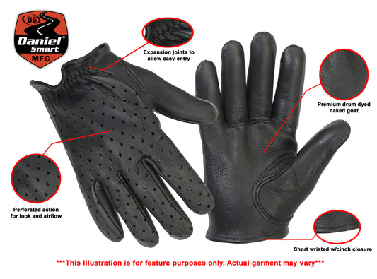 DS89PF Perforated Police Style Glove Daniel Smart Manufacturing