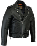 DS731 Men's Classic Side Lace Police Style M/C Jacket Daniel Smart Manufacturing