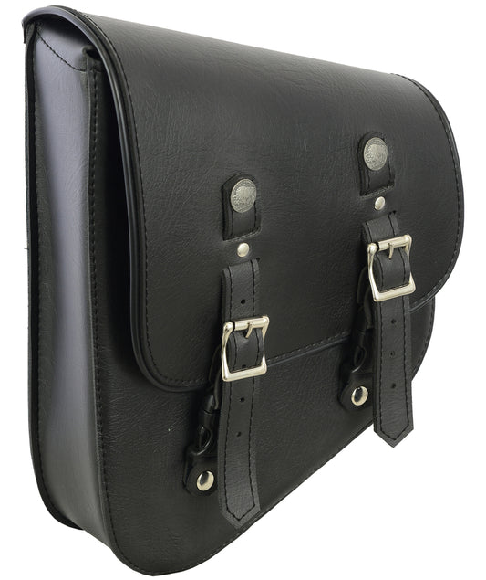 DS4010L Left Side Premium Leather Swing Arm Bag W/ Buffalo Snaps Daniel Smart Manufacturing