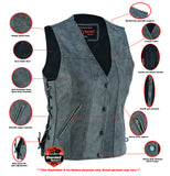 DS205V Women's Gray Single Back Panel Concealed Carry Vest Daniel Smart Manufacturing