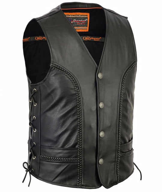 DS131 Men's Braided Vest Daniel Smart Manufacturing