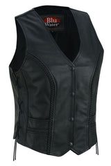 DS272 Women's Premium Braided Vest Daniel Smart Manufacturing