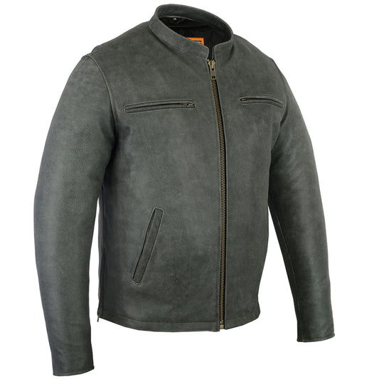 DS709 Men's Sporty Cruiser Jacket (GRAY) Daniel Smart Manufacturing