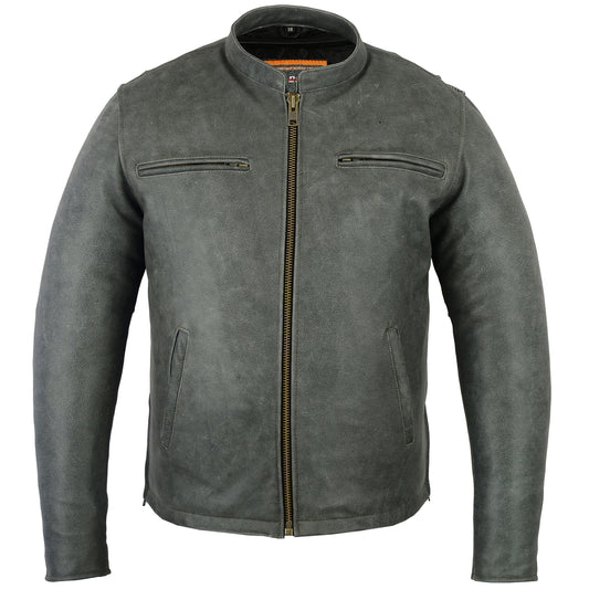 DS709 Men's Sporty Cruiser Jacket (GRAY) Daniel Smart Manufacturing