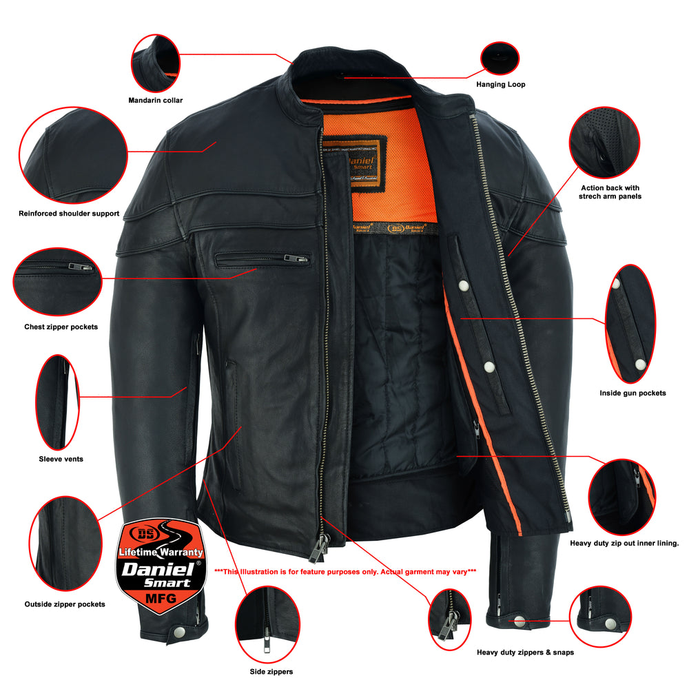 DS701TALL Men's Sporty Scooter Jacket - TALL Daniel Smart Manufacturing