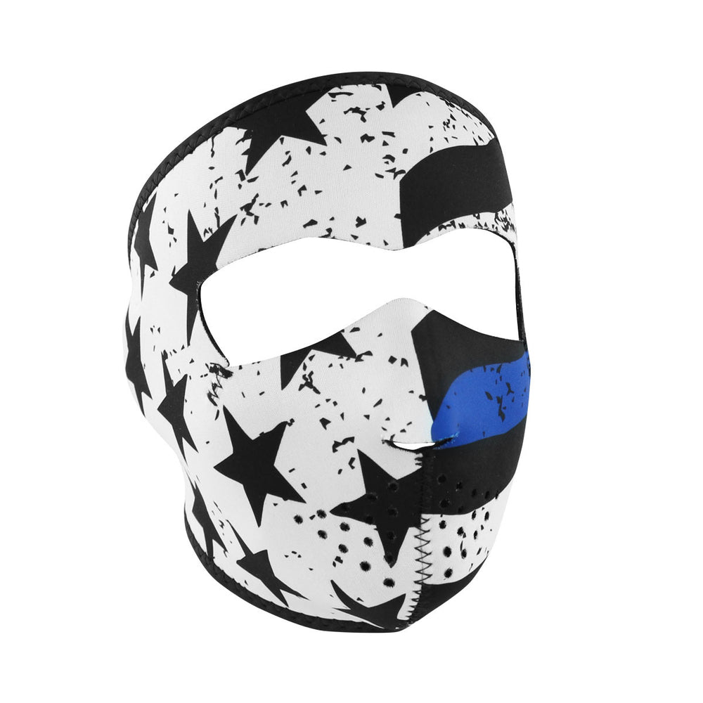 WNFM119 ZAN® Full Mask- Neoprene- Thin Blue Line Daniel Smart Manufacturing