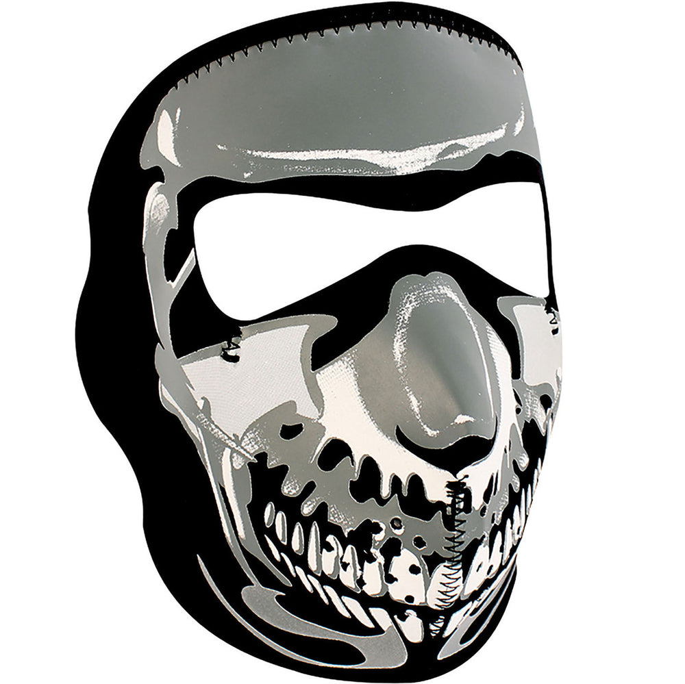 WNFM023 ZAN® Full Mask- Neoprene- Chrome Skull Daniel Smart Manufacturing