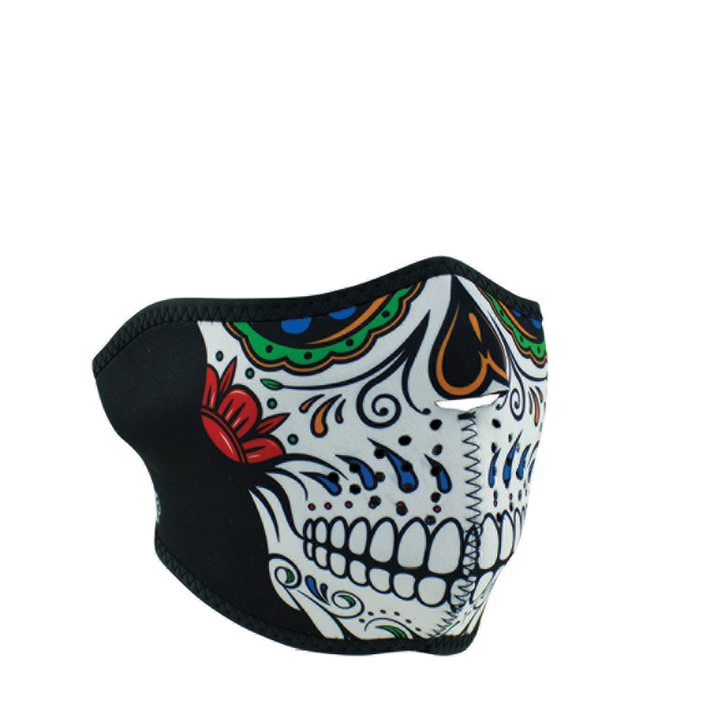 WNFM413H ZAN® Half Mask- Neoprene- Muerte Skull Daniel Smart Manufacturing