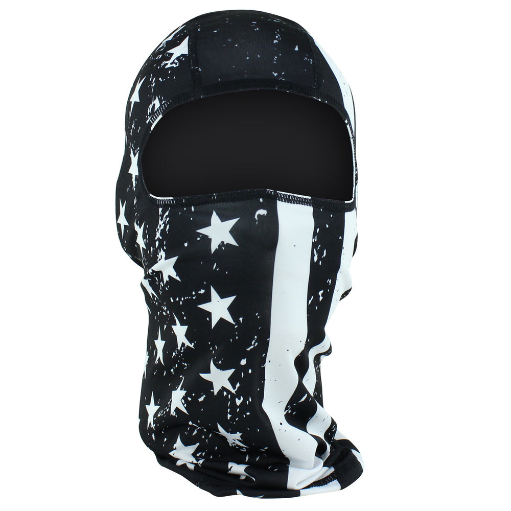 WBP091- ZAN® Balaclava- Polyester- B&W Flag Daniel Smart Manufacturing