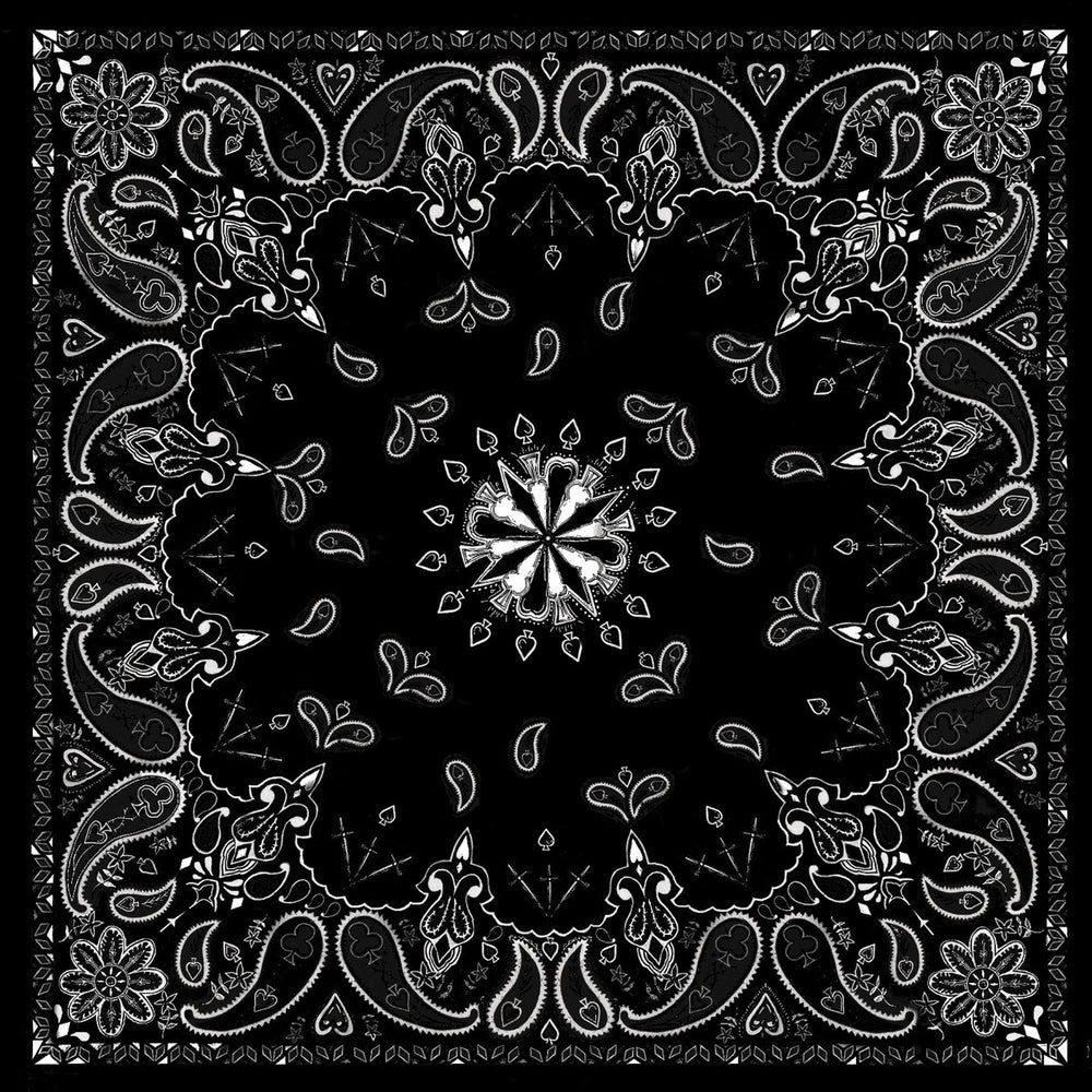 B001- Bandanna Black Paisley Daniel Smart Manufacturing