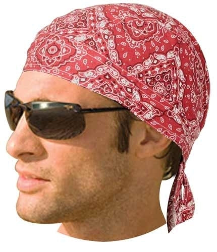 HW2614 Headwrap Paisley Red Daniel Smart Manufacturing