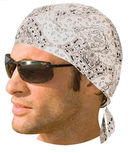 HW2616 Headwrap Paisley White Daniel Smart Manufacturing