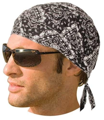 HW2617 Headwrap Paisley Black (Unlined) Daniel Smart Manufacturing