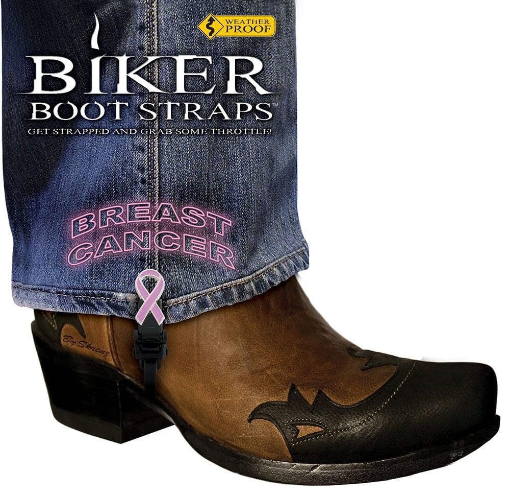 BBS-BC4 Weather Proof- Boot Straps- Breast Cancer- 4 inch - Daniel Smart Manufacturing