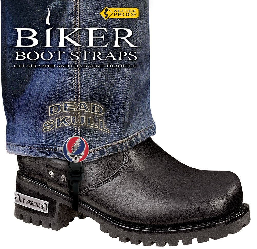 BBS/DS6 Weather Proof- Boot Straps- Dead Skull- 6 Inch Daniel Smart Manufacturing