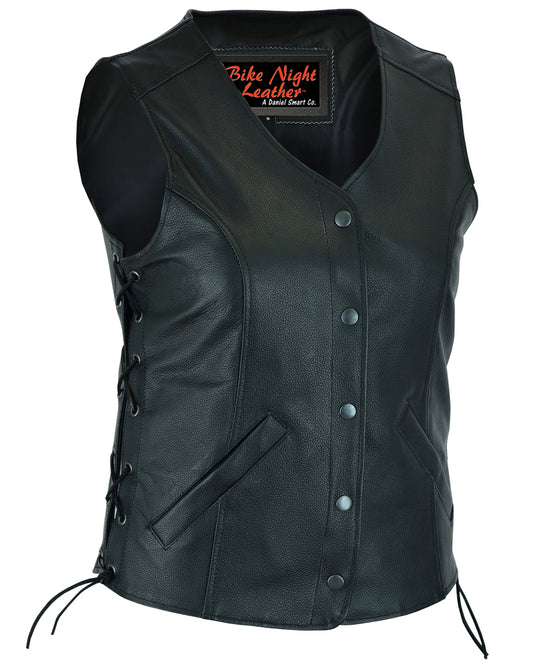 DS206 Women's Stylish Longer Body Vest - Side Laces Daniel Smart Manufacturing