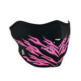 WNFM054H ZAN® Half Mask- Neoprene- Pink Flames Daniel Smart Manufacturing