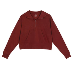 The Maroon Jive | Maroon Goldilocks™ Women’s Half Zip Lounge Hoodie