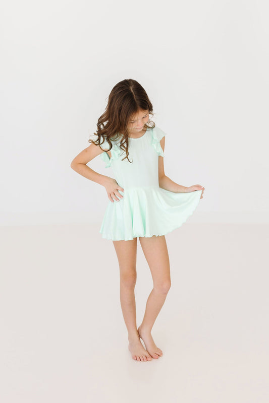 Pastel Green S/S Twirl Leotard - Mila & Rose ®