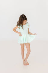 Pastel Green S/S Twirl Leotard