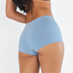 The Chambray All Day | Blue Chambray Modal Boyshort Underwear