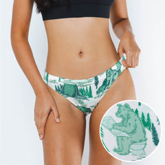 The Does A Bear | Green Toilet Bear Modal Bikini Underwear