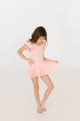 Peach S/S Twirl Leotard