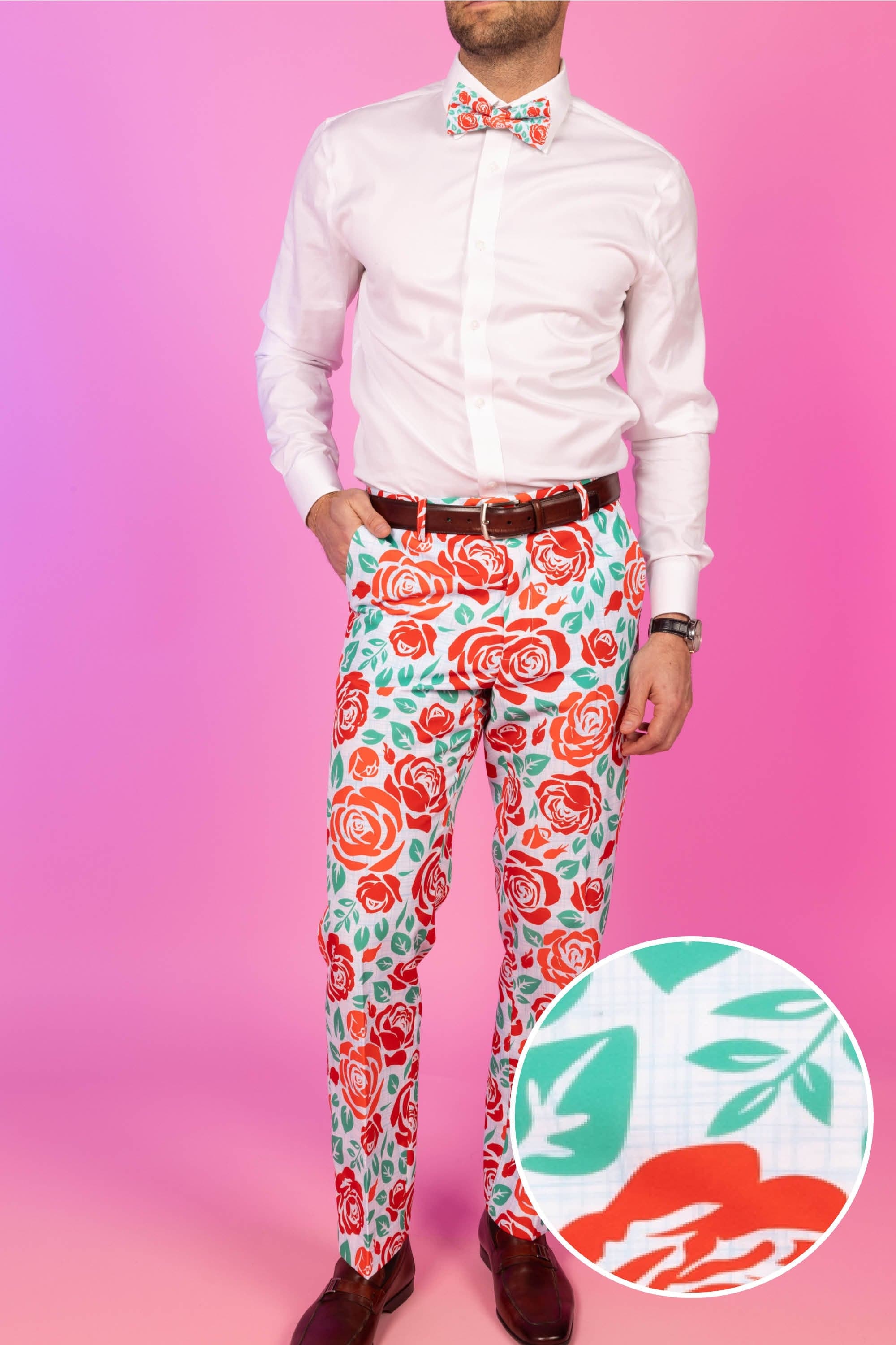 The Win By A Rose | Derby Roses Suit Pants - Shinesty