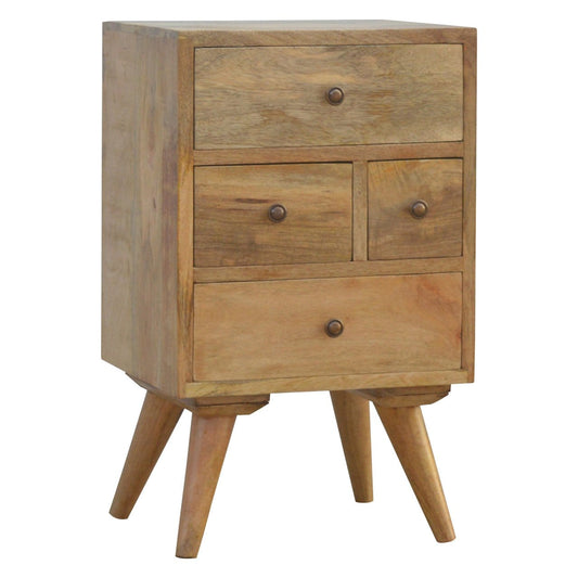 Nordic Style 4 Drawer Multi Bedside - Artisan Furniture