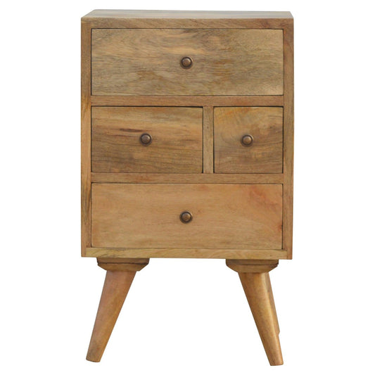 Nordic Style 4 Drawer Multi Bedside - Artisan Furniture