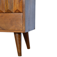 Chestnut Prism Bedside - Artisan Furniture