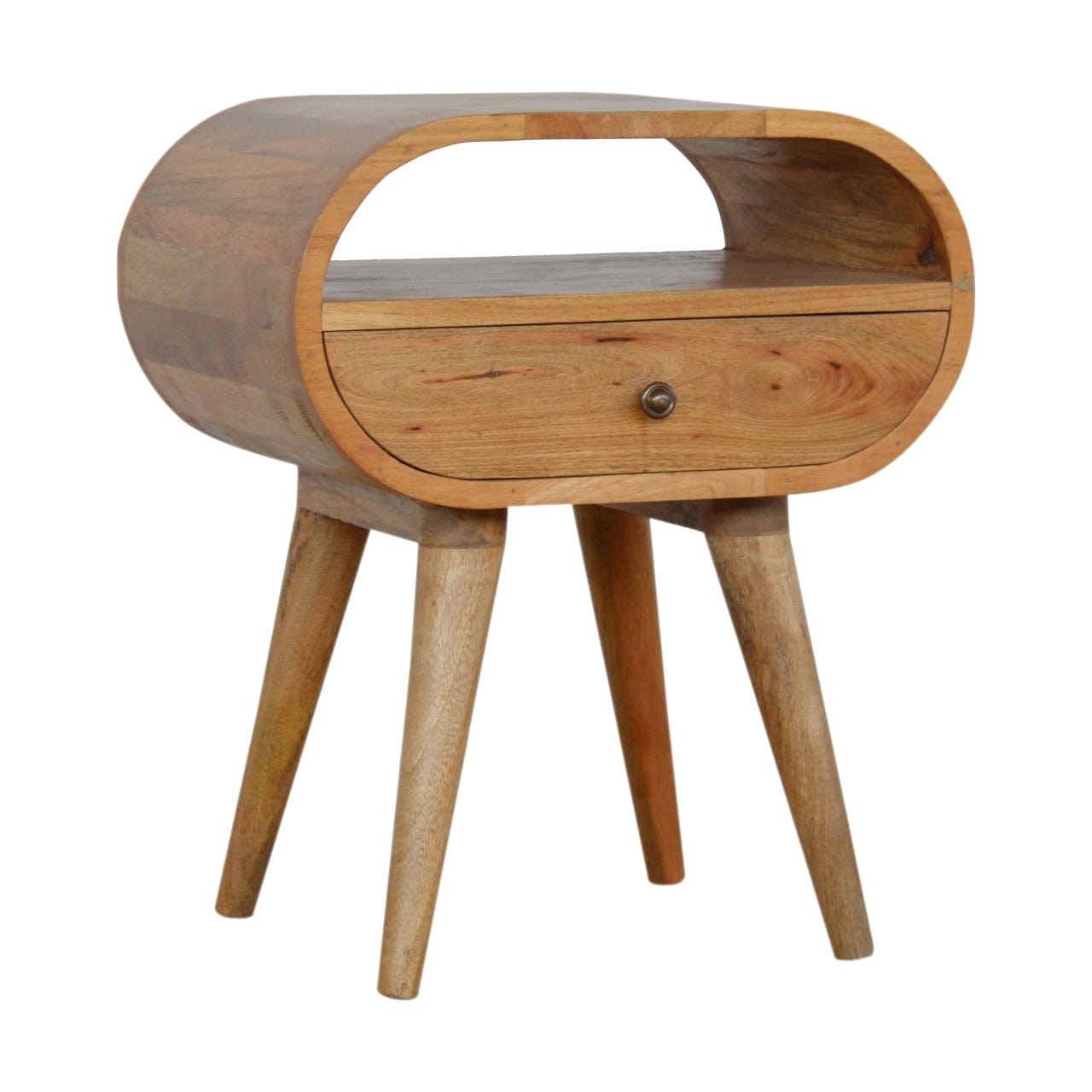 Circular Open Slot Bedside - Artisan Furniture