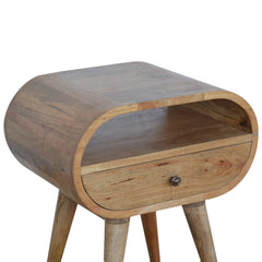 Circular Open Slot Bedside - Artisan Furniture