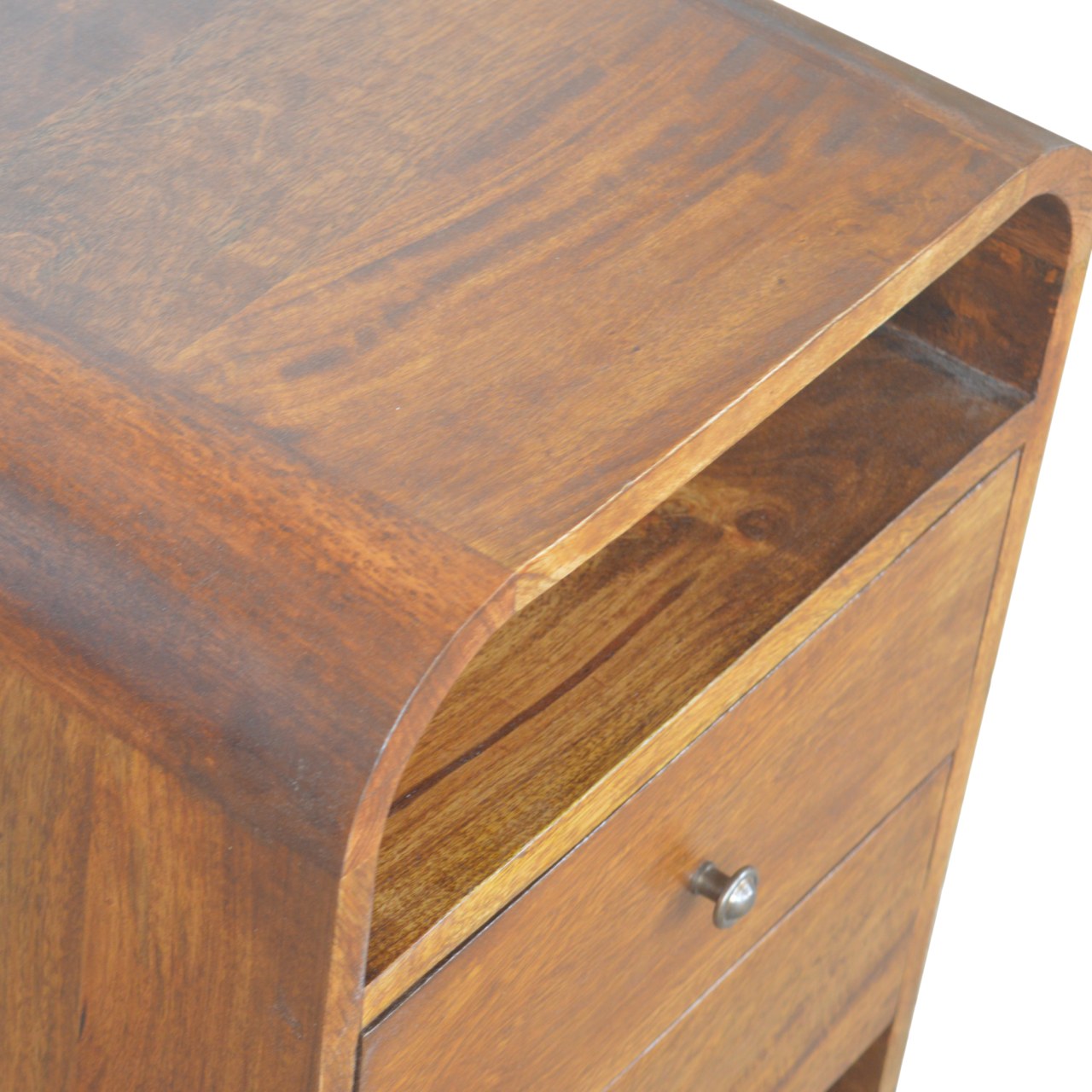 Artisan Chestnut Curve 2 Drawer Nightsand