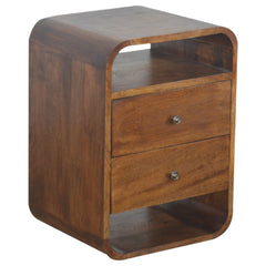 Artisan Chestnut Curve 2 Drawer Nightsand