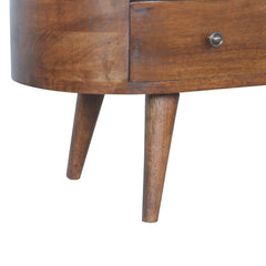 Chestnut Rounded Entertainment Unit - Artisan Furniture