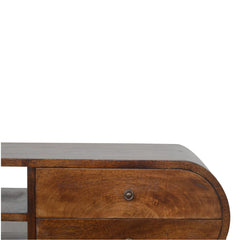 Chestnut Circular Media Unit - Artisan Furniture