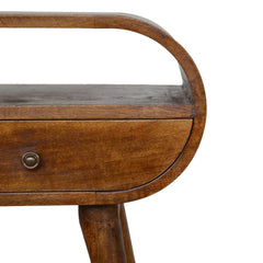 Chestnut Circular Open Bedside - Artisan Furniture